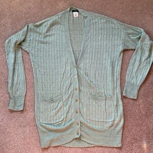 Mint Green Cable Knit Cardigan